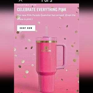 Stanley Pink Parade 40 oz flowstate quencher tumbler